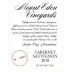 Mount Eden Vineyards Estate Cabernet Sauvignon 2018 Front Label
