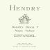 Hendry Napa Valley Block 7 Zinfandel 2004 Front Label