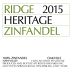 Ridge Heritage Zinfandel 2015 Front Label