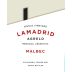 Lamadrid Single Vineyard Malbec 2020 Front Label