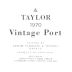Taylor Fladgate Vintage Port 1970 Front Label