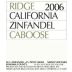 Ridge Caboose Zinfandel 2006 Front Label