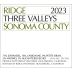 Ridge Three Valleys Red 2023 Front Label