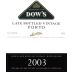 Dow's Late Bottled Vintage 2003 Front Label