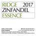 Ridge Dusi Essence Zinfandel (375ML half-bottle) 2017 Front Label
