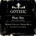 Gothic Wine Gothic Maresh Vineyard Pinot Noir 2012 Front Label