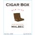 Cigar Box Old Vine Malbec 2024 Front Label