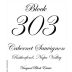 Adler Fels Block 303 Cabernet Sauvignon 2010 Front Label