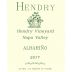 Hendry Albarino 2017 Front Label