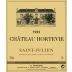 Chateau Hortevie Saint Julien 1999 Front Label