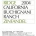 Ridge Buchignani Ranch Zinfandel 2004 Front Label