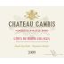 Chateau Cambis Cotes du Rhone Villages Red 2009 Front Label