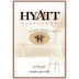 Hyatt Syrah 2013 Front Label