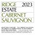 Ridge Estate Cabernet Sauvignon 2023 Front Label