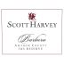Scott Harvey J and S Reserve Barbera 2020 Front Label