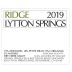 Ridge Lytton Springs Red Blend 2019 Front Label