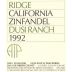 Ridge Dusi Ranch Zinfandel 1992 Front Label