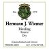 Hermann J. Wiemer Dry Reserve Riesling 2018 Front Label