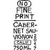 No Fine Print Cabernet Sauvignon 2017 Front Label