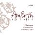 Ambyth Estate Syrah 2012 Front Label