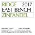 Ridge East Bench Zinfandel 2017 Front Label