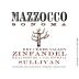 Mazzocco Sullivan Vineyard Zinfandel 2012 Front Label