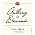 Anthony & Dominic Napa Valley Pinot Noir 2015 Front Label