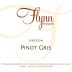 Flynn Pinot Gris 2015 Front Label