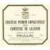 Chateau Pichon Longueville Comtesse de Lalande (bin soiled label) 1975 Front Label