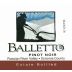 Balletto Winery Russian River Valley Estate Pinot Noir 2008 Front Label