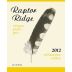 Raptor Ridge Willamette Valley Pinot Gris 2012 Front Label