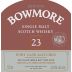 Bowmore 23 Year Old Port Cask Matured Single Malt Scotch Whisky Front Label