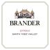 Brander Santa Ynez Valley Syrah 2018 Front Label