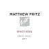 Matthew Fritz Pinot Noir 2017 Front Label
