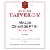 Faiveley Mazis-Chambertin Grand Cru 2020 Front Label