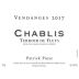 Patrick Piuze Chablis Terroir de Fleys 2017 Front Label