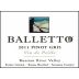 Balletto Winery Vin de Paille Pinot Gris 2011 Front Label