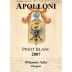 Apolloni Vineyards Pinot Blanc 2007 Front Label