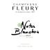 Champagne Fleury Notes Blanches Brut Nature 2016 Front Label