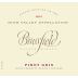 Brassfield High Serenity Ranch Vineyard Pinot Gris 2010 Front Label