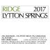 Ridge Lytton Springs Red Blend 2017 Front Label