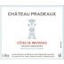 Chateau Pradeaux Cotes de Provence Rose 2021 Front Label
