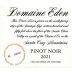 Domaine Eden Pinot Noir 2021 Front Label