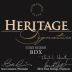 Heritage Vineyard Estate Reserve Signature BDX 2011 Front Label