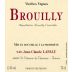 Domaine Jean-Claude Lapalu Brouilly Vieilles Vignes 2021 Front Label
