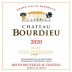 Chateau Bourdieu 2020 Front Label