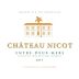 Chateau Nicot Blanc 2017 Front Label