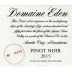Domaine Eden Pinot Noir 2015 Front Label