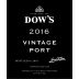 Dow's Vintage Port (375ML half-bottle) 2016 Front Label