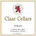Claar Cellars White Bluffs Vineyard Syrah 2013 Front Label